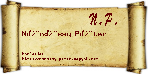 Nánássy Péter névjegykártya